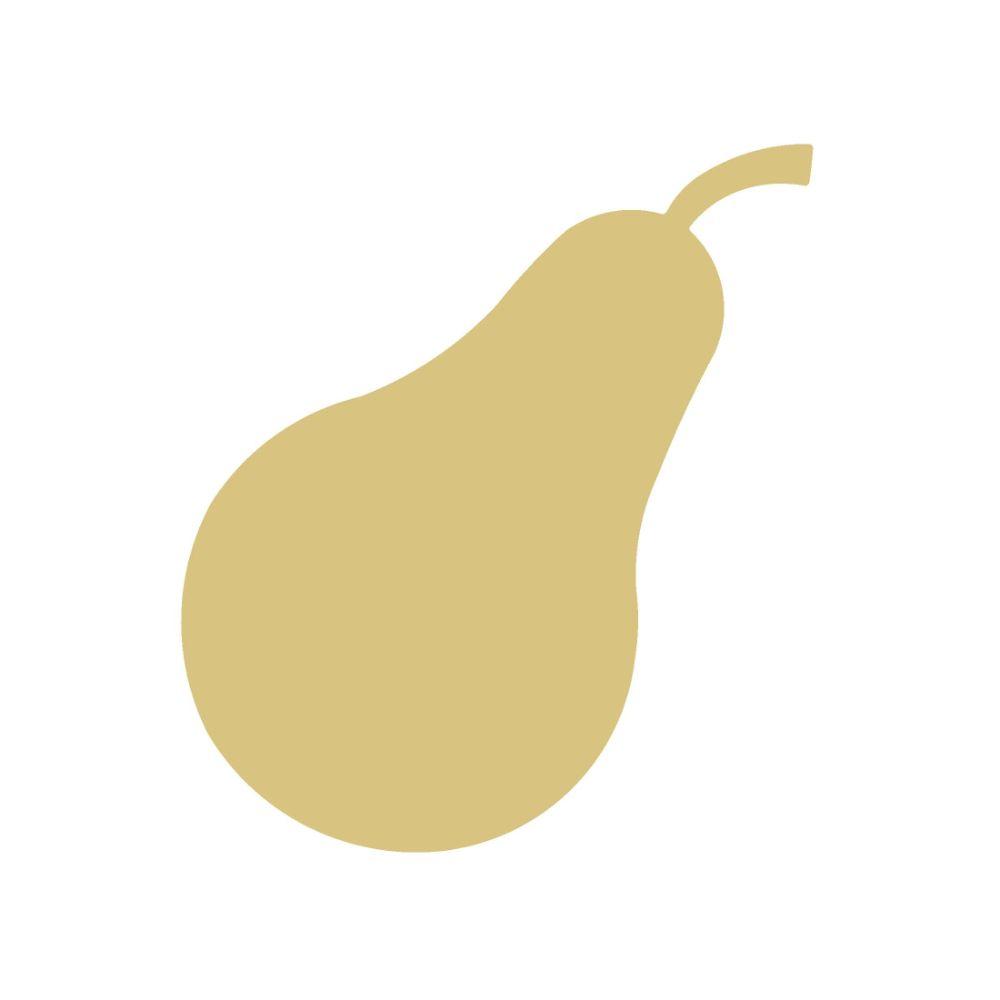 Basic Shape Pear MDF Cutout Pear Silhouette Style 1 - Unfinished For DIY