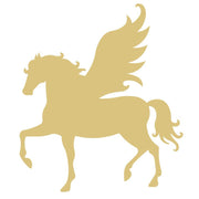 Basic Shape Pegasus MDF Cutout Winged Horse Silhouette - Unfinished For DIY