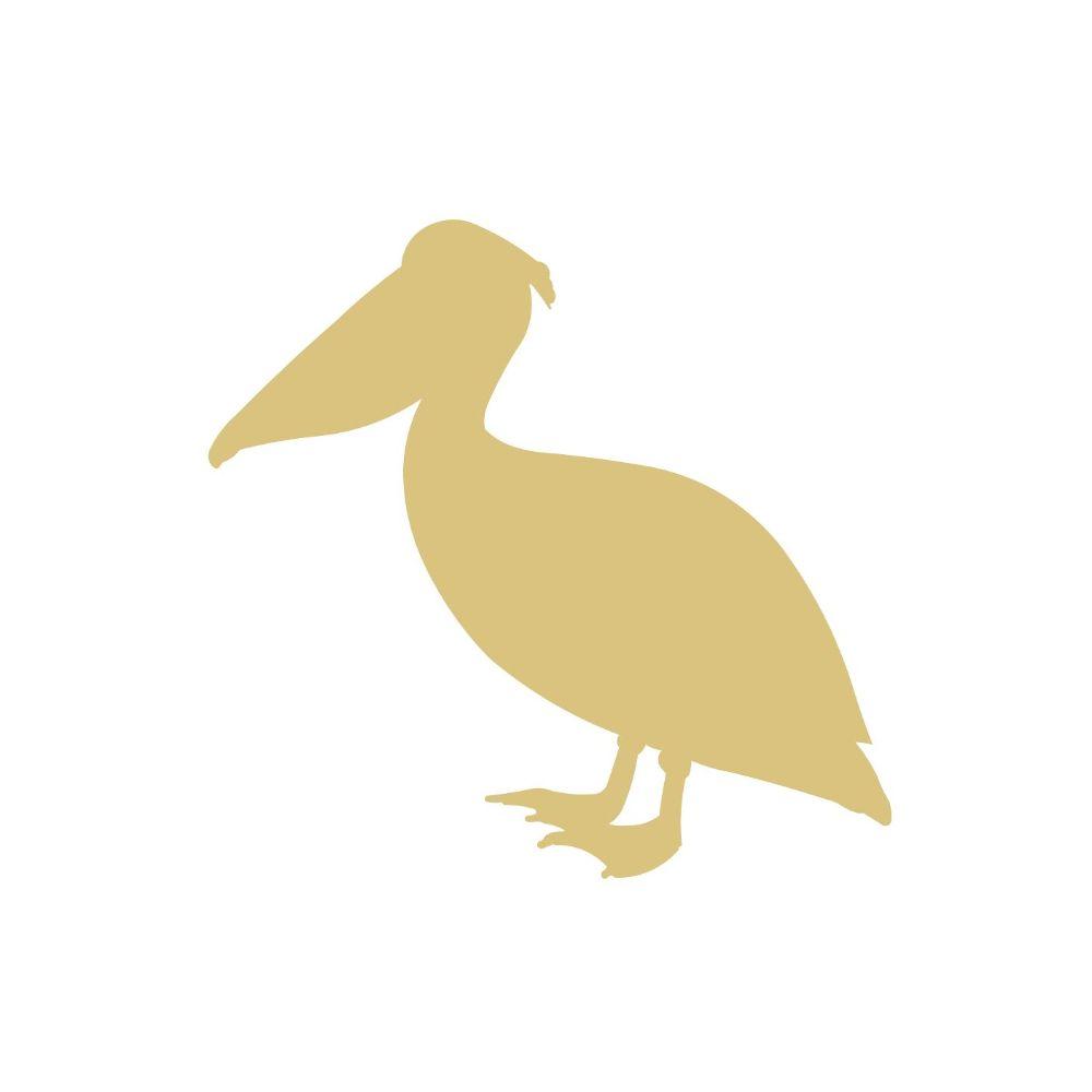 Basic Shape Pelican MDF Cutout Coastal Silhouette - Unfinished For DIY