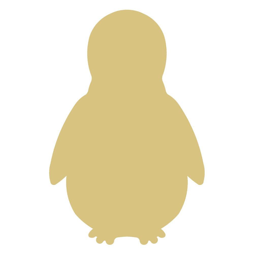 Basic Shape Penguin MDF Cutout Penguin Silhouette Style 2 - Unfinished For DIY