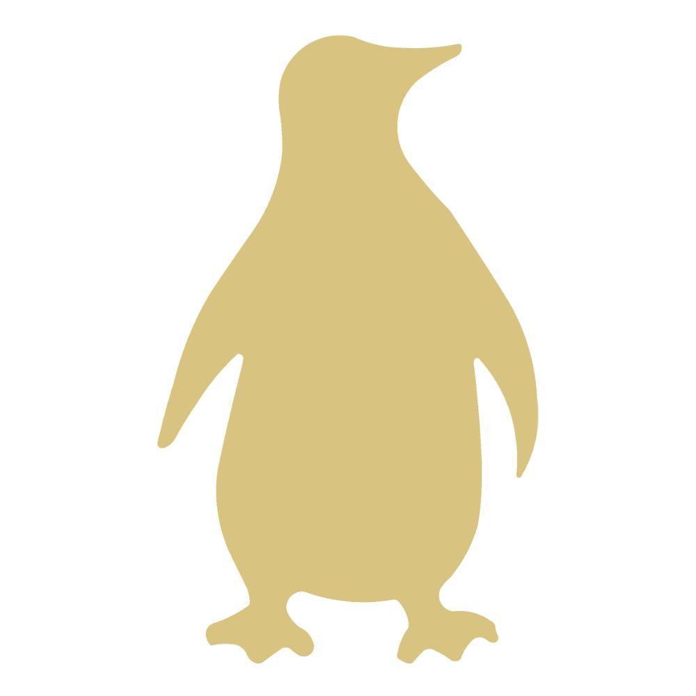 Basic Shape Penguin MDF Cutout Silhouette Style 3 - Unfinished For DIY