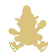 Basic Shape Penguin MDF Cutout Roller Skates Silhouette - Unfinished For DIY