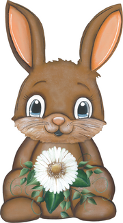 Rabbit Flower MDF Print Style 3