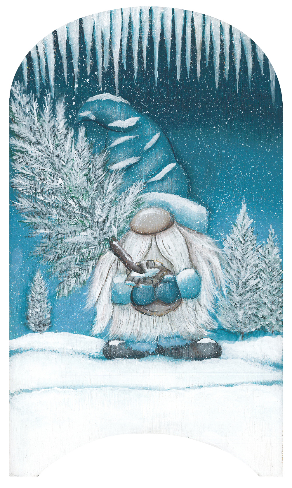 Winter Gnome MDF Print Style 15