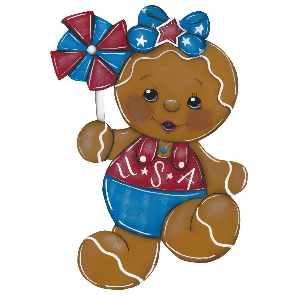 USA Gingerbread Girl MDF Print Style 28