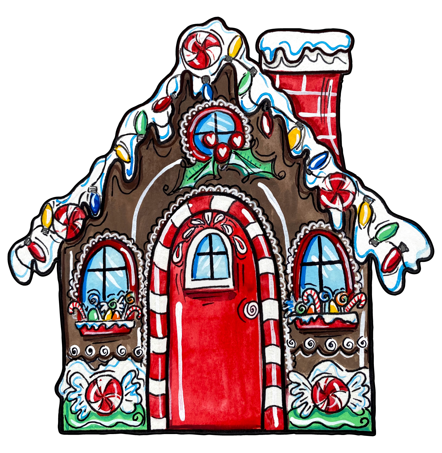 PINK FISH STUDIO GINGERBREAD HOUSE