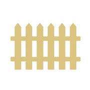 Basic Shape Picket Fence MDF Cutout Silhouette Style 1 - Unfinished For DIY