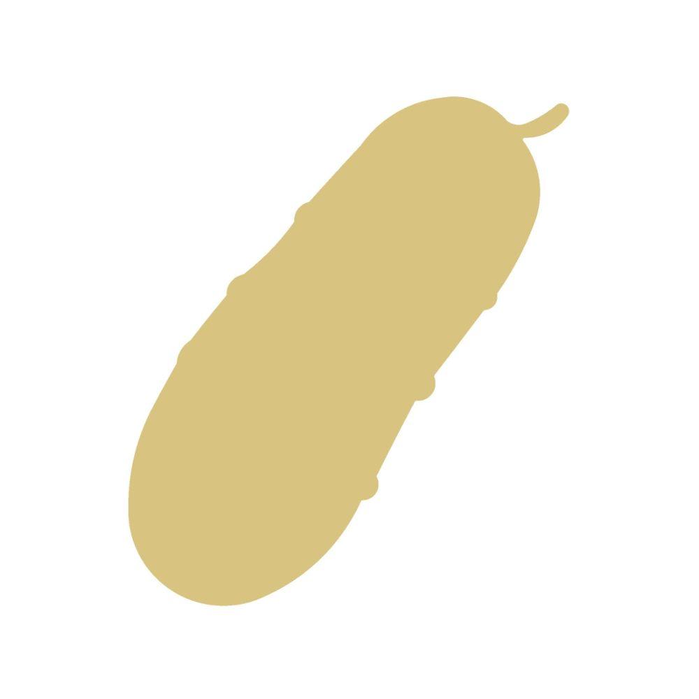 Basic Shape Pickle MDF Cutout Dill Pickle Silhouette - Unfinished For DIY