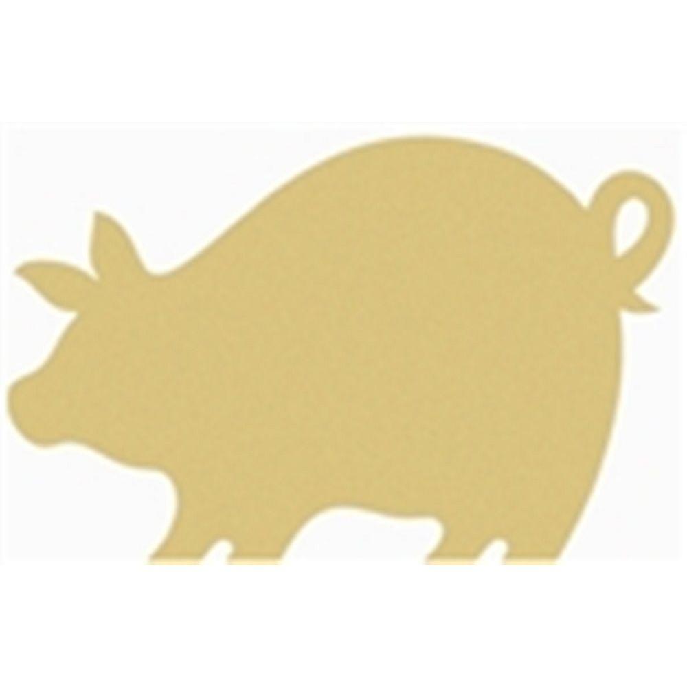 Basic Shape Pig MDF Cutout Silhouette Style 1 - Unfinished For DIY