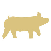Basic Shape Pig MDF Cutout Pig Silhouette Style 10 - Unfinished For DIY