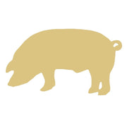Basic Shape Pig MDF Cutout Pig Silhouette Style 2 - Unfinished For DIY