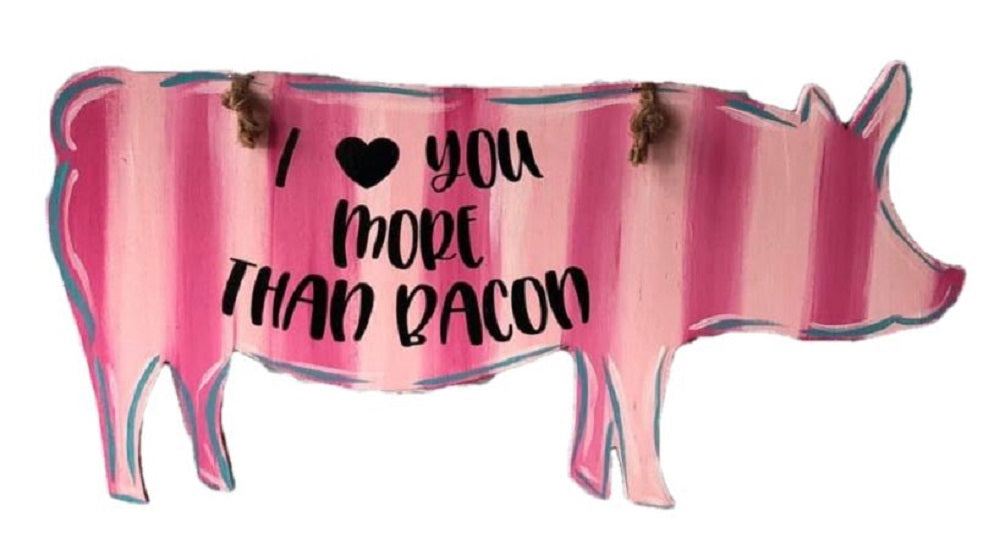 Basic Shape Pig MDF Cutout Silhouette Style 3 - Unfinished For DIY