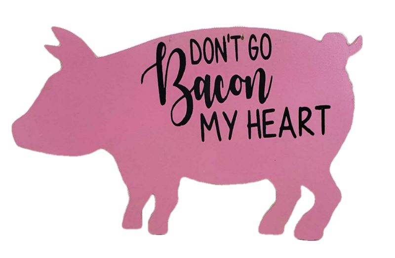 Basic Shape Pig MDF Cutout Pig Silhouette Style 5 - Unfinished For DIY