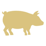 Basic Shape Pig MDF Cutout Pig Silhouette Style 5 - Unfinished For DIY