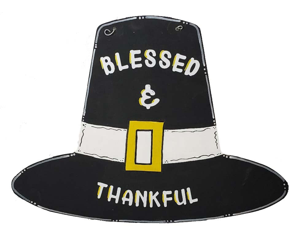 Basic Shape Pilgrim Hat MDF Cutout Silhouette - Unfinished For DIY