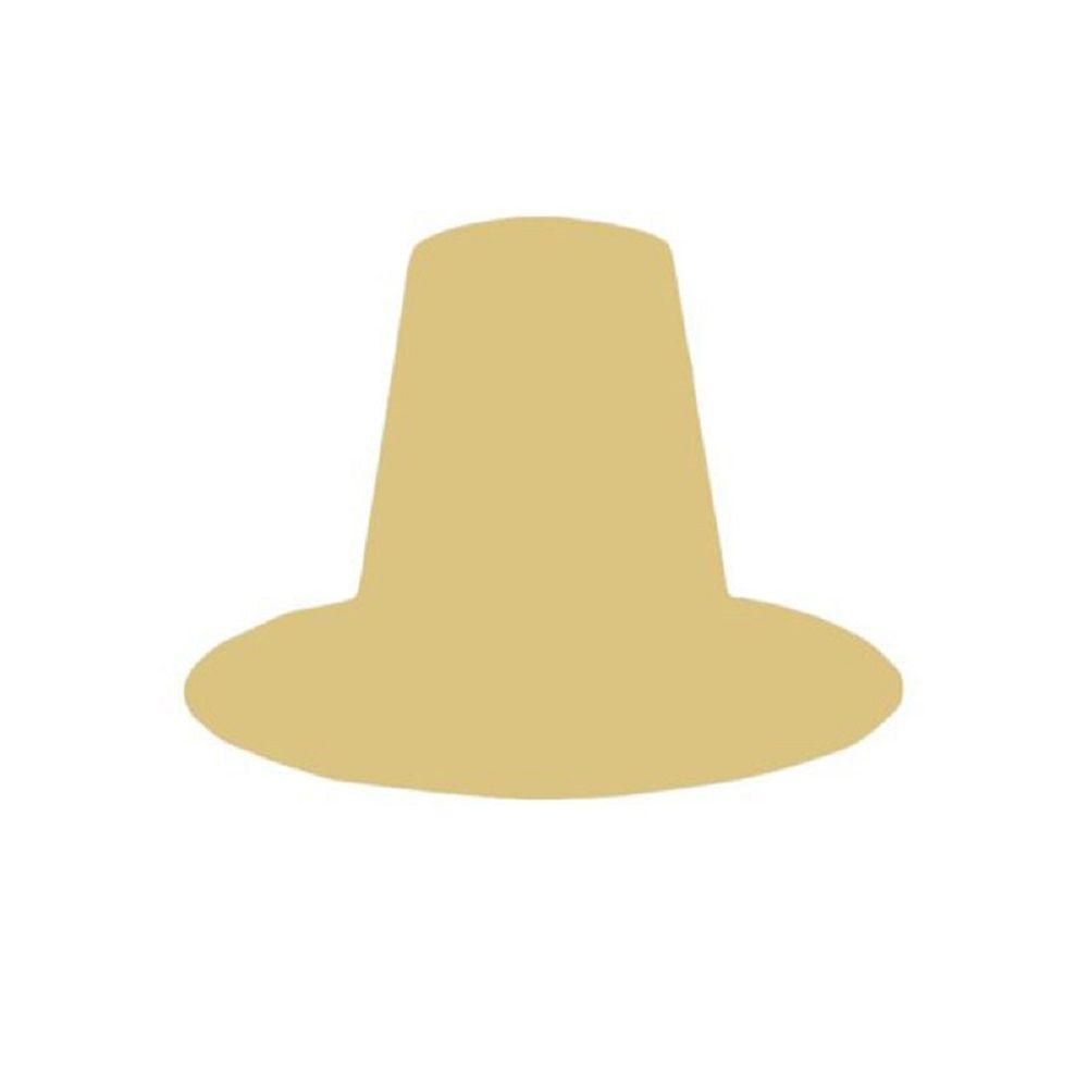 Basic Shape Pilgrim Hat MDF Cutout Silhouette - Unfinished For DIY