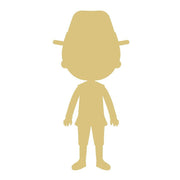 Basic Shape Pilgrim Boy MDF Cutout Thanksgiving Silhouette - Unfinished For DIY