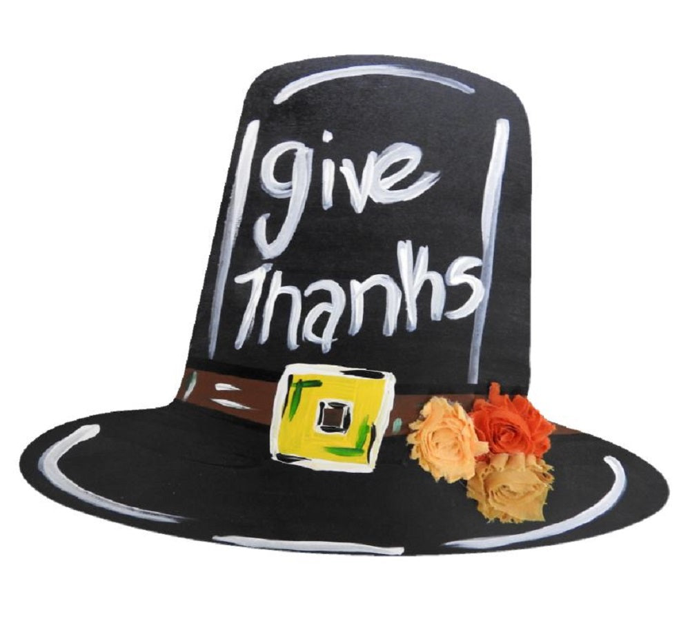 Basic Shape Pilgrim Hat MDF Cutout Silhouette - Unfinished For DIY