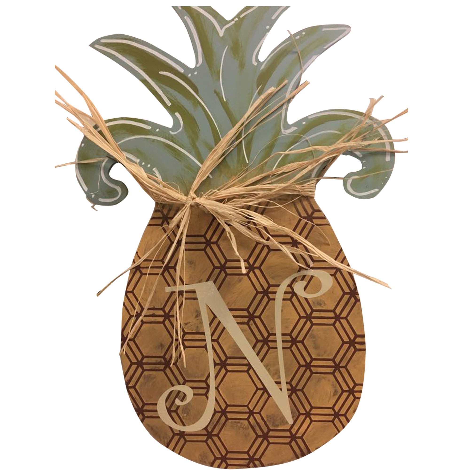 Basic Shape Pineapple MDF Cutout Silhouette - Unfinished For DIY