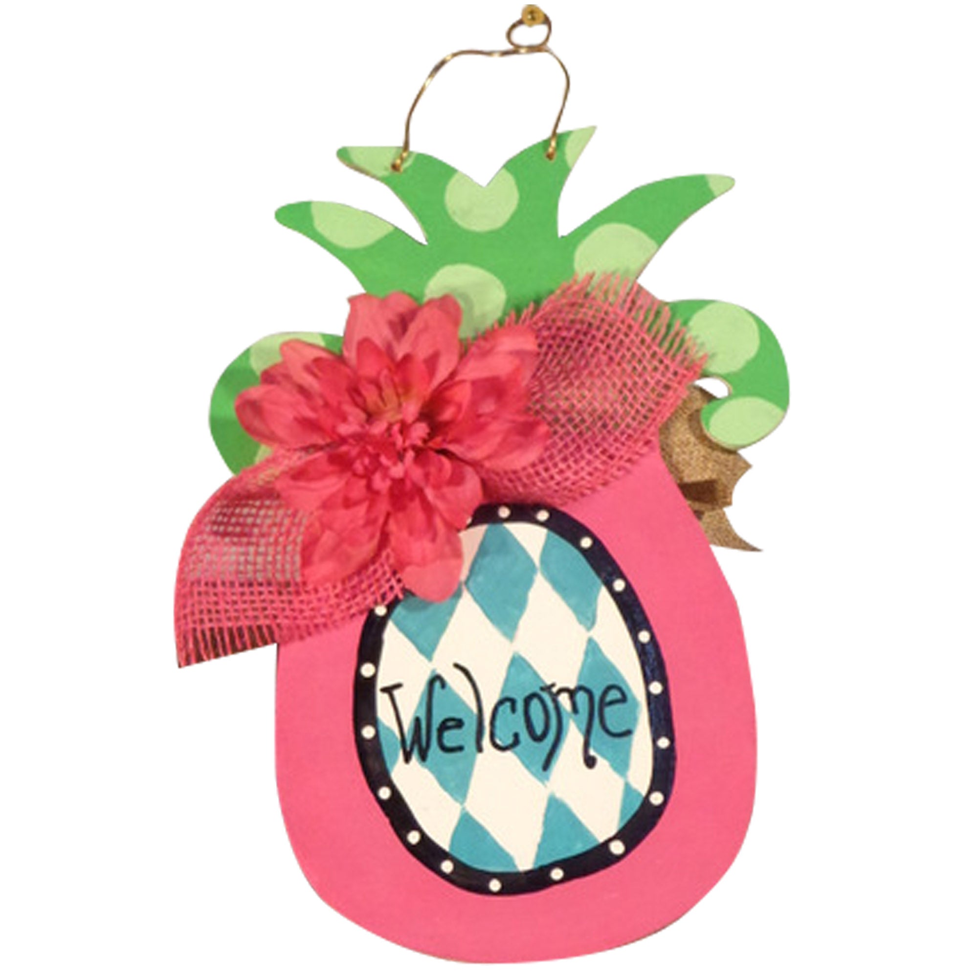 Basic Shape Pineapple MDF Cutout Silhouette - Unfinished For DIY