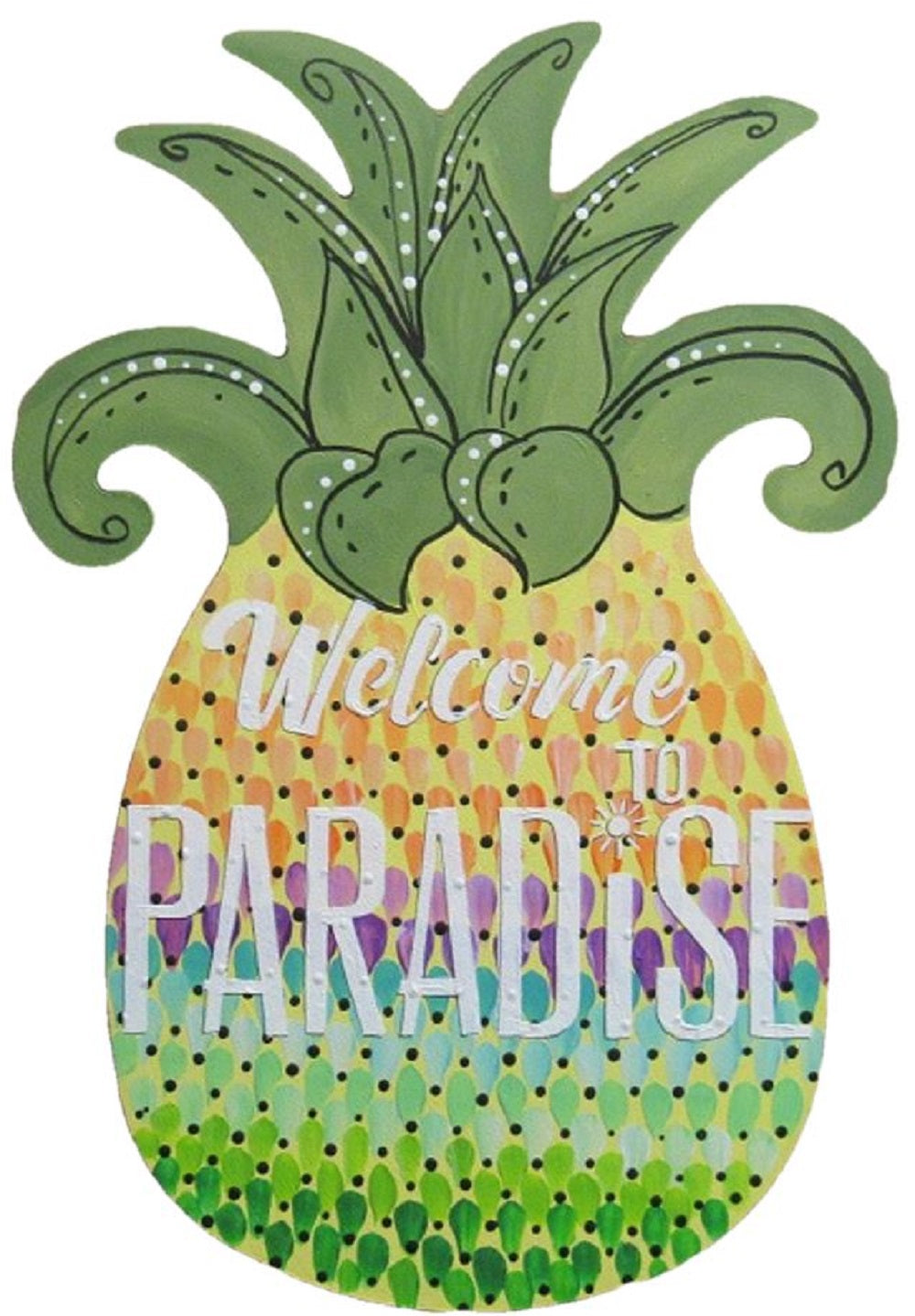 Basic Shape Pineapple MDF Cutout Silhouette - Unfinished For DIY