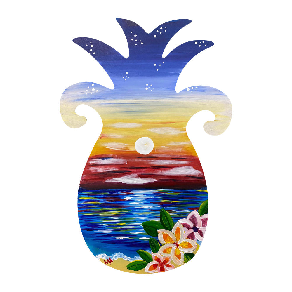 Basic Shape Pineapple MDF Cutout Silhouette - Unfinished For DIY