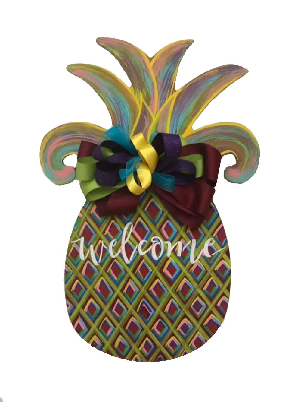 Basic Shape Pineapple MDF Cutout Silhouette - Unfinished For DIY