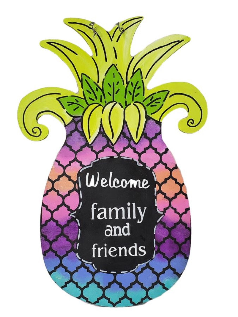 Basic Shape Pineapple MDF Cutout Silhouette - Unfinished For DIY