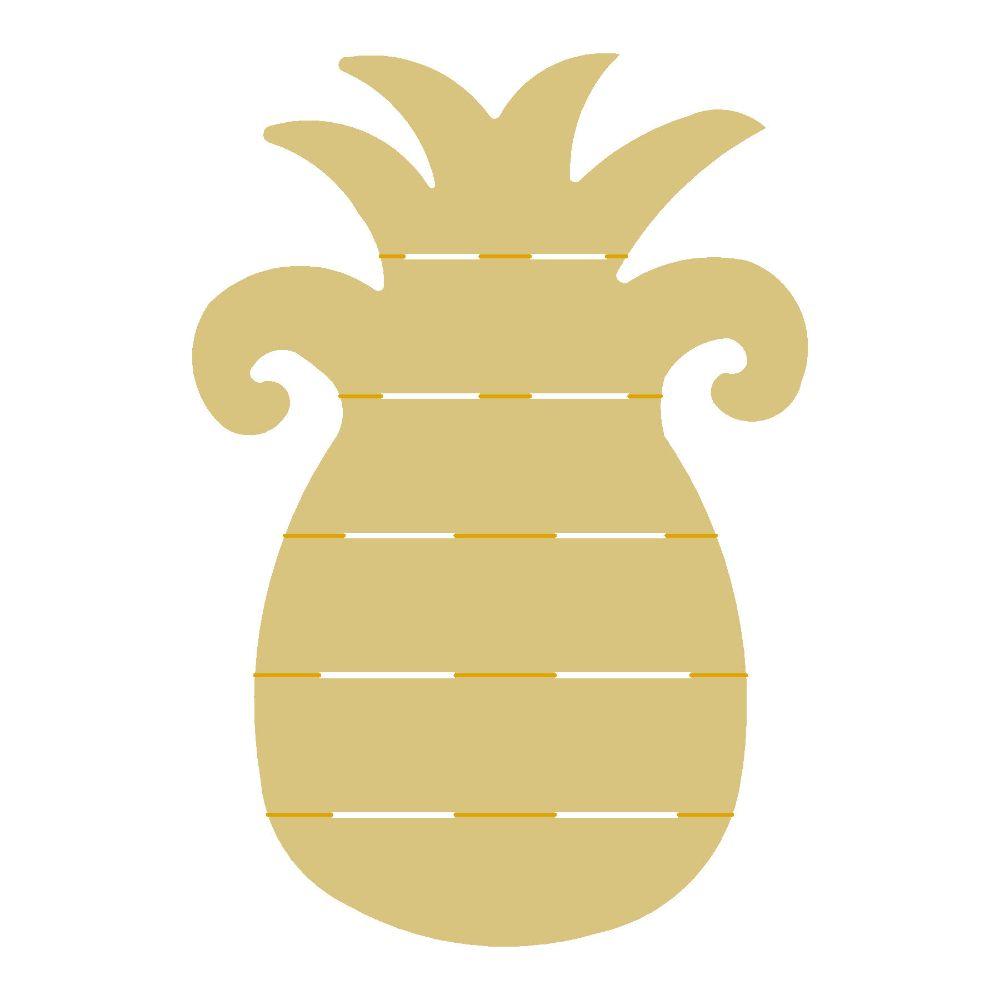 Basic Shape Pineapple Pallet MDF Cutout Silhouette - Unfinished For DIY