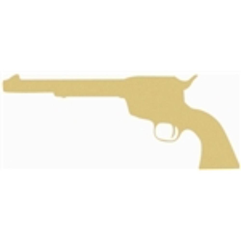 Basic Shape Pistol MDF Cutout Handgun Silhouette - Unfinished For DIY