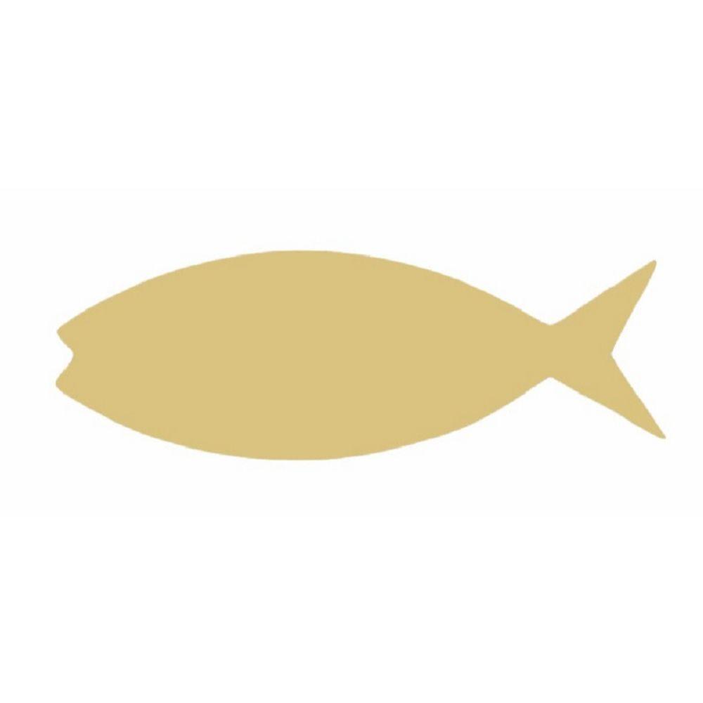 Basic Shape Plain Ol Fish MDF Cutout Silhouette - Unfinished For DIY