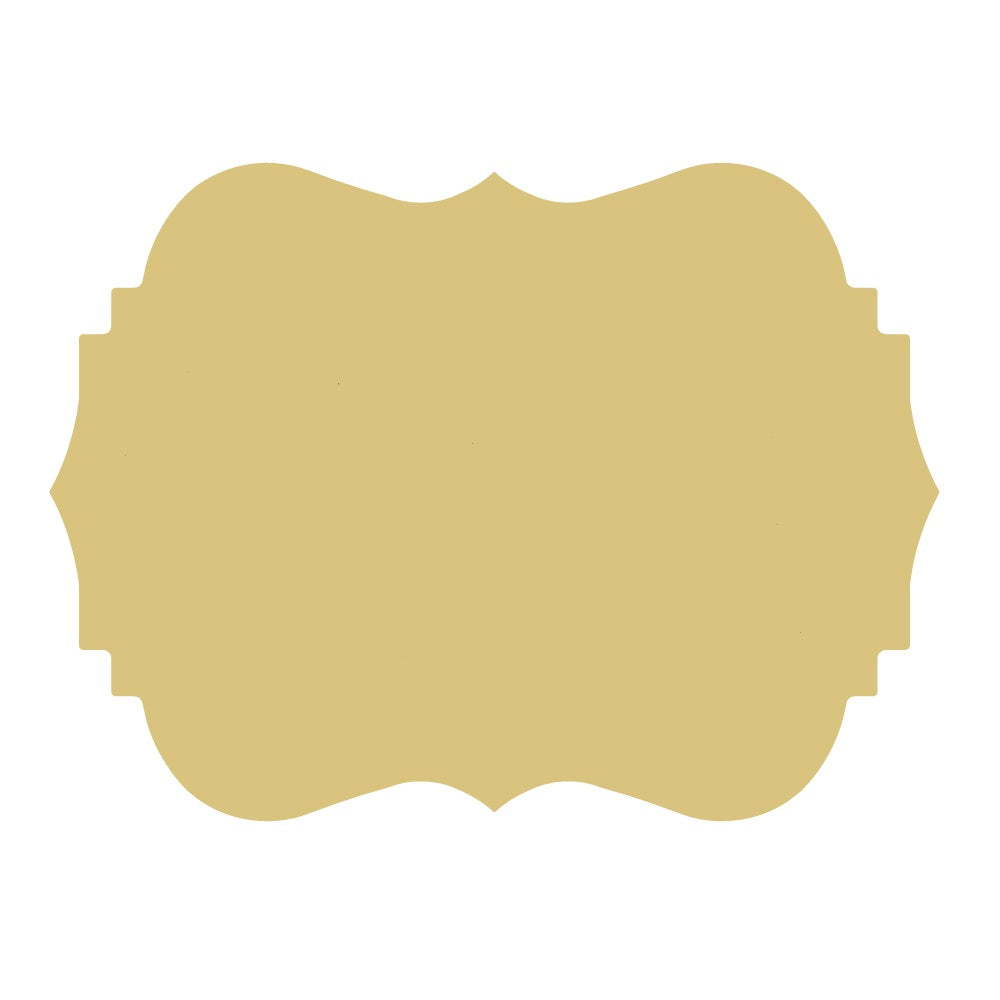 Basic Shape Ornate Scalloped Plaque MDF Cutout Decorative Silhouette - Unfinished For DIY