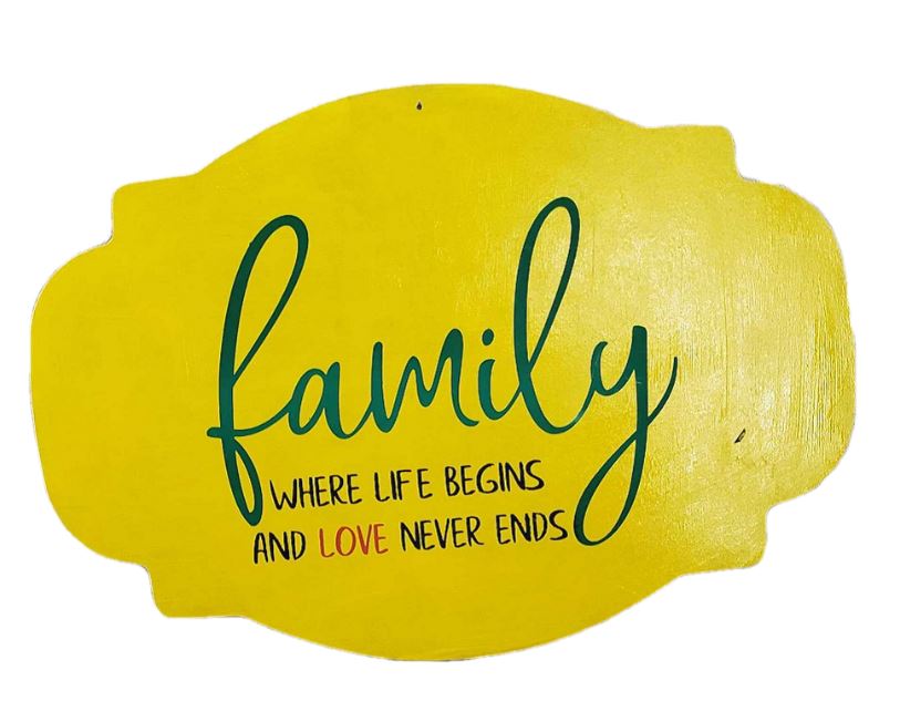 Basic Shape Plaque MDF Cutout Decorative Plaque Style 27 - Unfinished For DIY