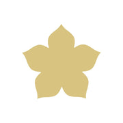 Basic Shape Poinsettia MDF Cutout Holiday Floral Silhouette - Unfinished For DIY