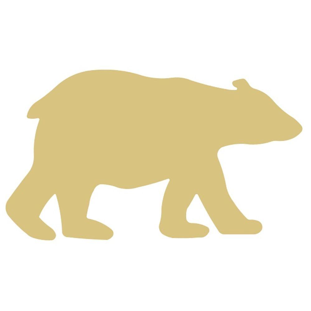 Basic Shape Polar Bear MDF Cutout Silhouette - Unfinished For DIY