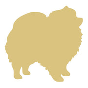 Basic Shape Pomeranian MDF Cutout Dog Silhouette - Unfinished For DIY