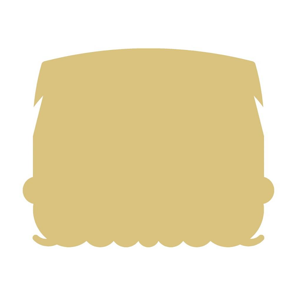 Basic Shape Pontoon MDF Cutout Boat Silhouette - Unfinished For DIY