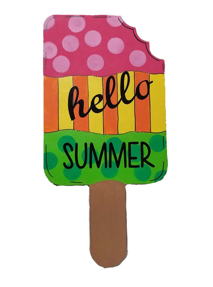 Basic Shape Popsicle MDF Cutout Silhouette Style 1 - Unfinished For DIY