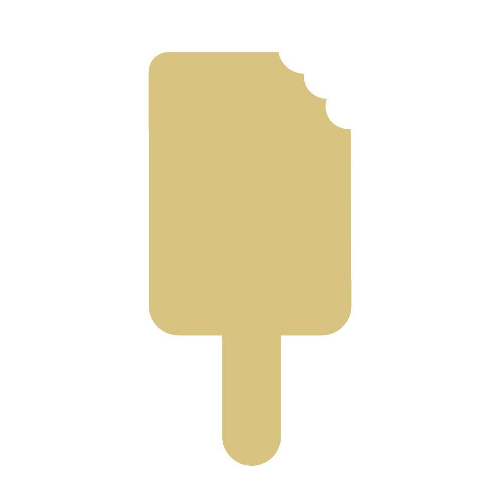 Basic Shape Popsicle MDF Cutout Silhouette Style 1 - Unfinished For DIY
