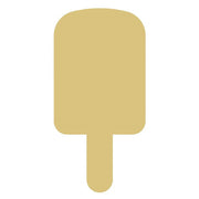 Basic Shape Popsicle MDF Cutout Silhouette Style 2 - Unfinished For DIY