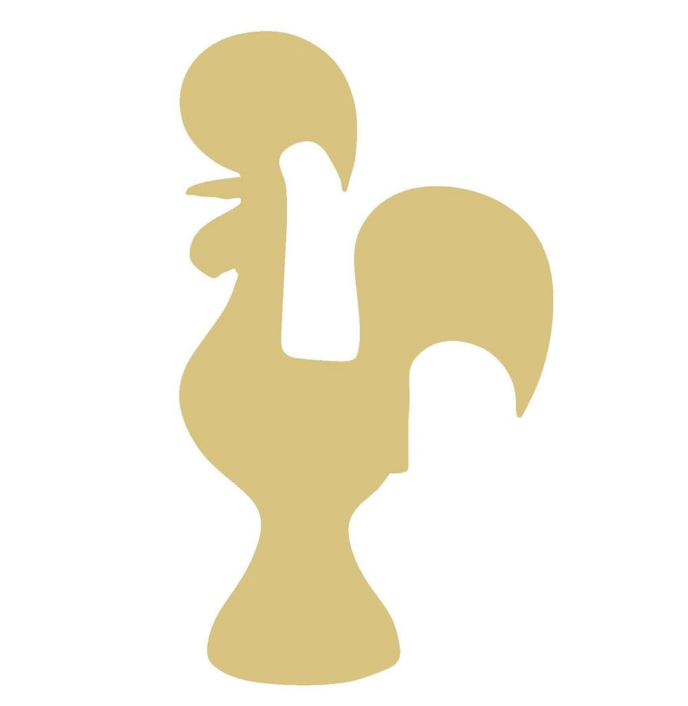 Basic Shape Rooster MDF Cutout Portuguese Rooster Silhouette - Unfinished For DIY
