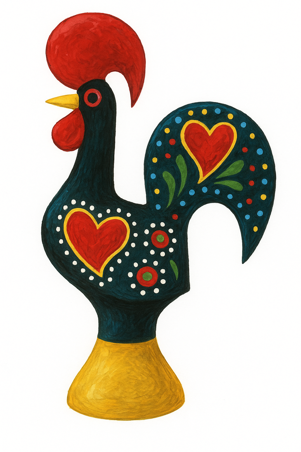 Basic Shape Rooster MDF Cutout Portuguese Rooster Silhouette - Unfinished For DIY