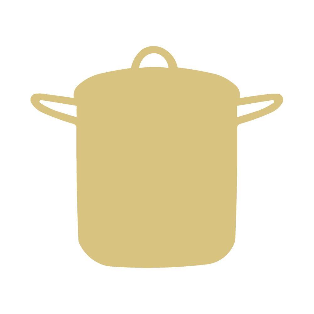 Basic Shape Pot MDF Cutout Lidded Pot Silhouette - Unfinished For DIY