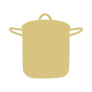 Basic Shape Pot MDF Cutout Lidded Pot Silhouette - Unfinished For DIY