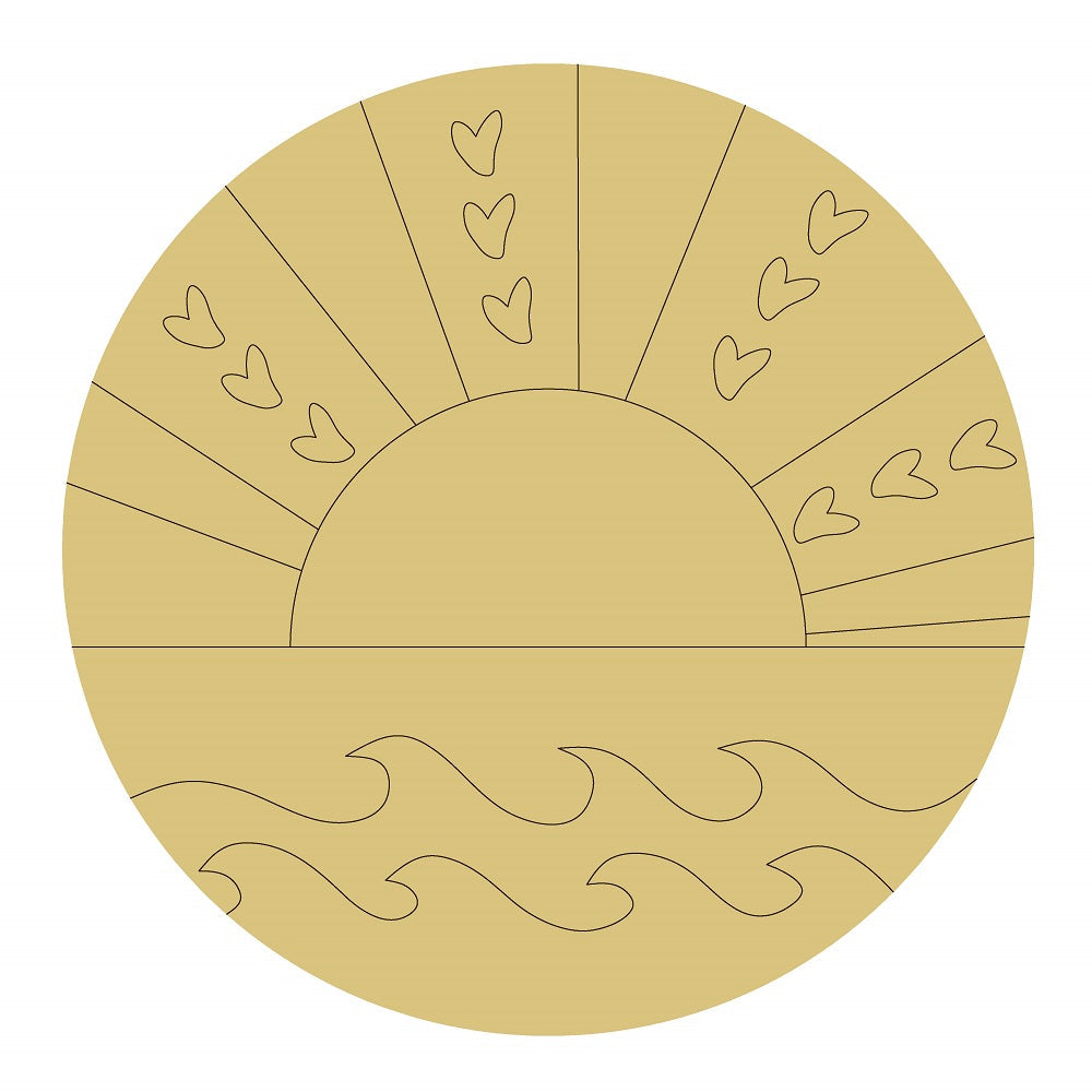 PPHQ Ocean Design By Lines Unfinished Wood Cutout Style 1