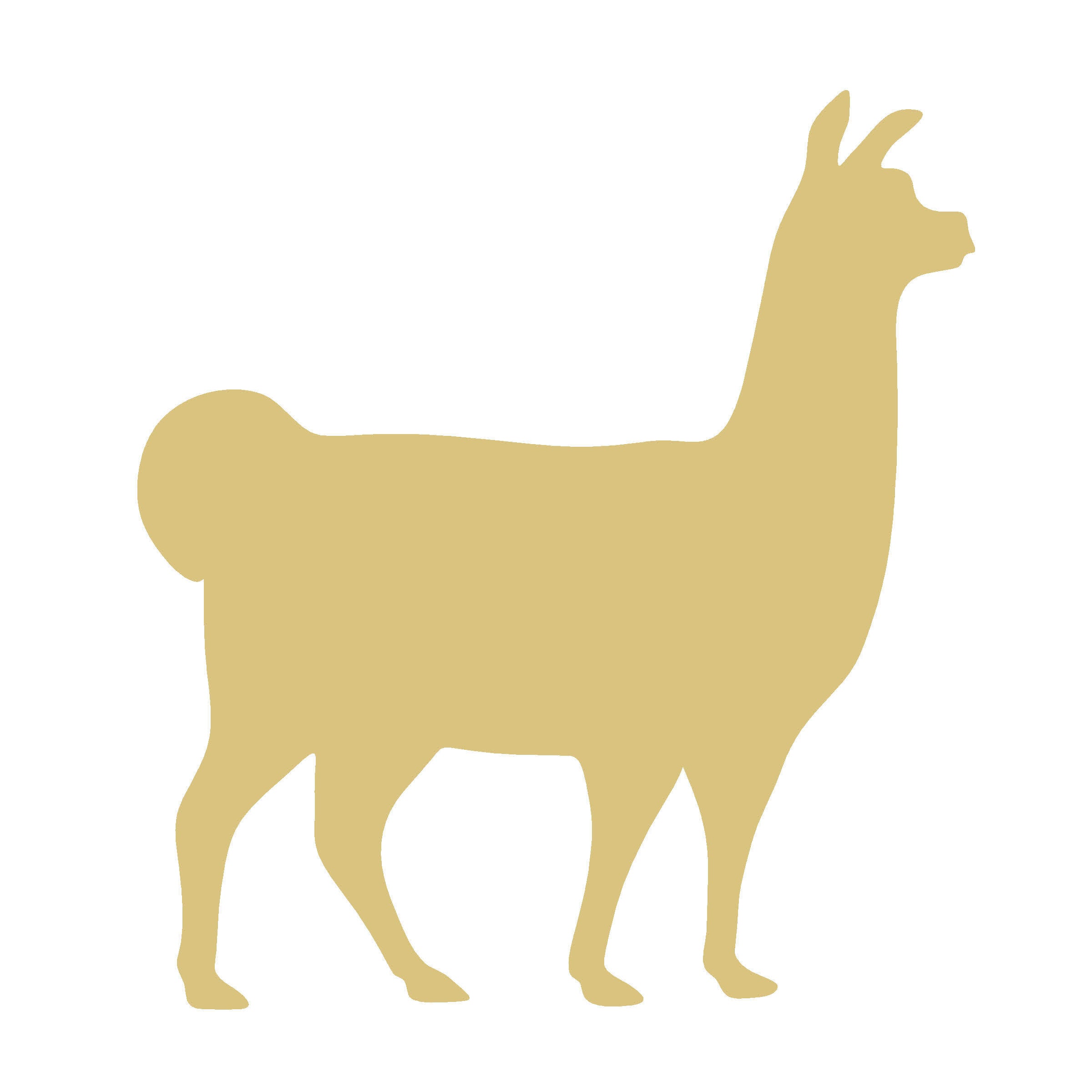 Basic Shape Llama Unfinished MDF Cutout  Unfinished Craft Blank for DIY Decor & Door Hangers