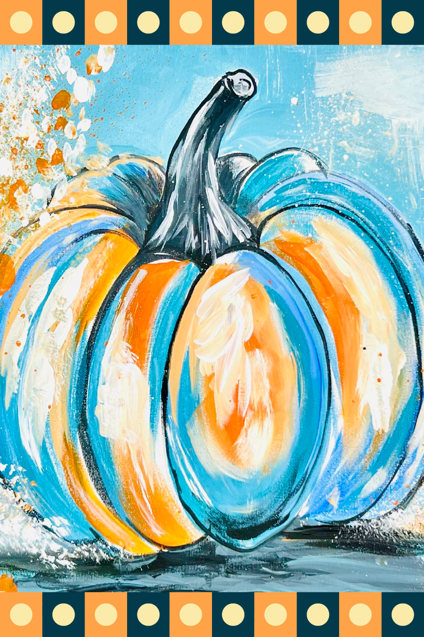 PPHQ GARDEN FLAG 12X18 BLUE PUMPKIN