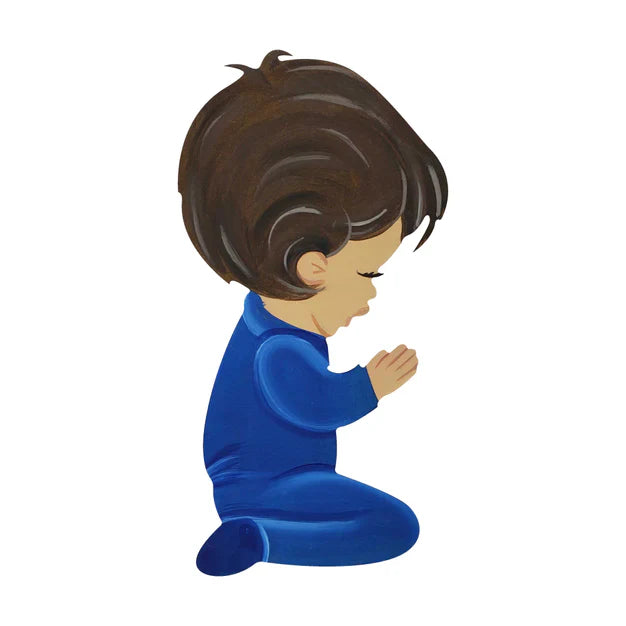 Design By Line Kneeling Boy MDF Cutout Praying Silhouette - Unfinished For DIY