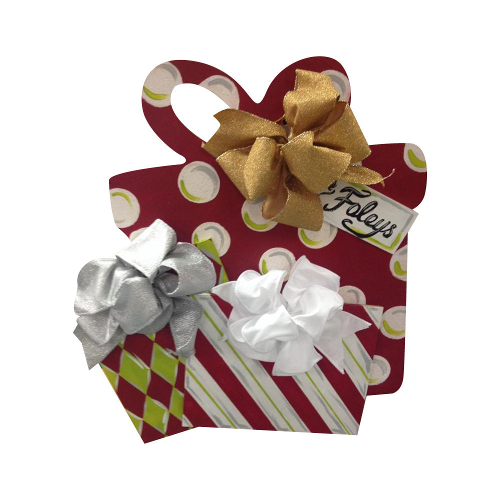 Basic Shape Gift Box MDF Cutout Bow Silhouette Style 1 - Unfinished For DIY