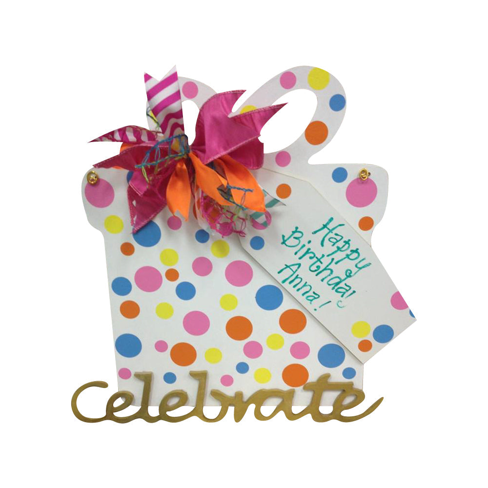 Basic Shape Gift Box MDF Cutout Bow Silhouette Style 1 - Unfinished For DIY